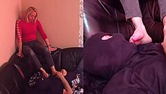 I worship her feet on the couch