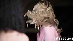 orphaned teen 18+ seeks rescue but finds lesbian milf