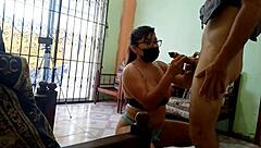 Stepbrother Bet Lost: Live Blowjob for Friends