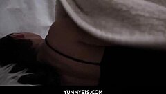 Hot teen stepsister fucks stepbrother in front of his girl!