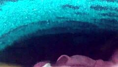 Young man pleasures himself in his sister's panties