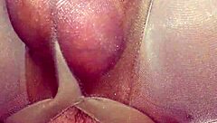 Guy pounds his ass with a huge dildo until he squirts. Intense anal masturbation in the shower.