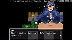 in shipwrecked spaceship todoroki, john cums twice between brunette's giant tits in latex