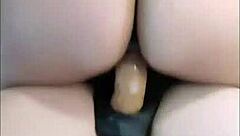 abrilfox gets a delicious session from samanta with her strap-on