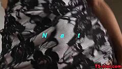 Asian Ladyboy Drenchs In Cumshot