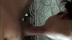 deep throat blowjob in forest public pov with big cock