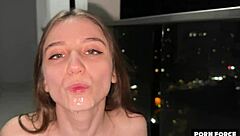 Hot Teen 18+ Screams During Rough Public Sex in Stairways!