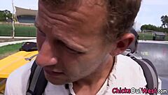 Australian babe gets creampie after titty fuck