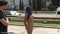 Bound Redhead Feels Public Ass Pain