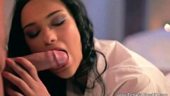 Fellucia blow gives a cfnm blowjob and swallows the facial