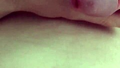 The guy finally releases his cum in a powerful cumshot that she eagerly awaits