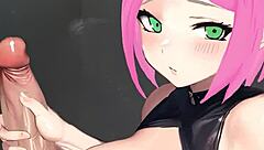 Sakura DELIVERS GREAT HANDJOB in UNCENSORED HENTAI ACTION!