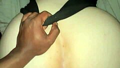 African man fucks pawg's big tits and creampies her wet pussy