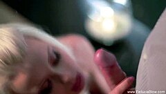 Sultry cool blonde babe expert in oral