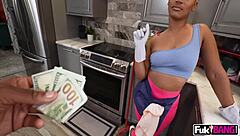 Maid Daphne Strips Naked For Few Dollars!