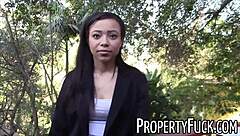 Young black real estate agent seduced and filmed having sex with pervert