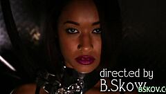 Ebony Pornstar Gets Facial Cumshot