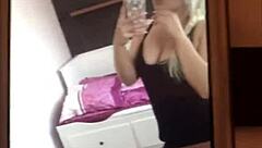 Big booty blonde works monster cock