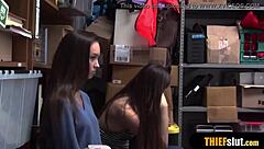 i pervy cop fucked two petite shoplifter chicks rough at the same time