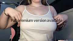 check out tight white singlet on big boobs