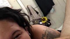 Oh, This Asian Wife Can't Get Enough of Sucking My Big White Cock!