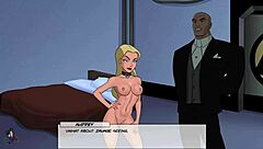 Princess maid's shaved blonde ass gets voyeured in DC Comics hentai cartoon pussy cock scene