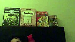 Intense hardcore masturbation session on bed