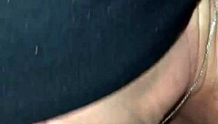 Blindfolded old man receives intense sucking session