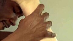 Amateur interracial couple explores BDSM in hotel room