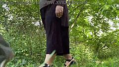 Milf wipes my cock after he pee then fucks me doggy style.