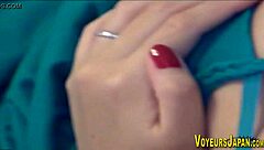 look at this small tits asian babe masturbating in public