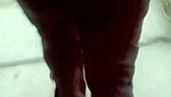 Latina culona gets intense groping and cumshot on ass from behind