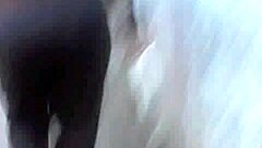 Latina culona gets intense groping and cumshot on ass from behind