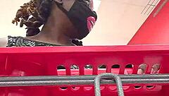 Nookiescookies FLASHING TITS in Walmart, Hurting Nipple!