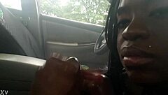 oiled handjob leading to intense cumshot on skin