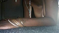 homemade ebony milf shows off her ass and pussy in scene 4