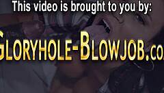 blonde at gloryhole sucking big black cock?