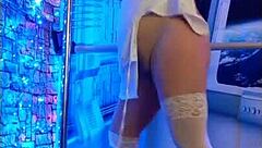 Steffi White Dances in Satin, Teasing Her Pussy with a Vibrator