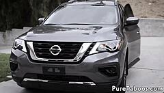 that cute teen 18+ beauty sharing a hard cock for facial