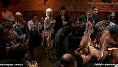 Deep Throat Slut Fucked Publicly with Monster Cock