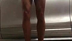 Spying On Gay Cock In Gym Garage