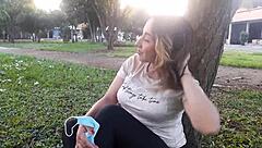 i'm sitting in the park and a fan recognizes me and offers to fuck me hard for money