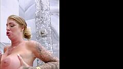 Gorgeous Busty Blonde Milf Lets Me Cum On Her Nice Big Tits In The Shower - Lolly Dames Johnny Love