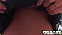 Samantha saints says, 'give me that creampie'