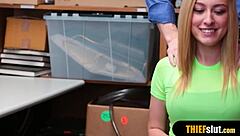 Blonde Thief Teen Gets Rough Doggystyle Fucking and Blowjob