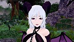 Hentai Succubus Teases Handjob And Blowjob