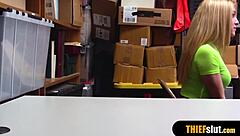 Blonde Thief Teen Gets Rough Doggystyle Fucking and Blowjob