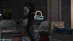 Goth Teen Cassandra's Bold First Fuck in 3D Sims