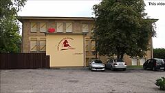 German tourists visit European sauna and redlight district