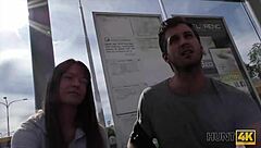 hunt4k beauty in long stockings under control